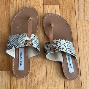 Steve Madden snake print sandals- size 6